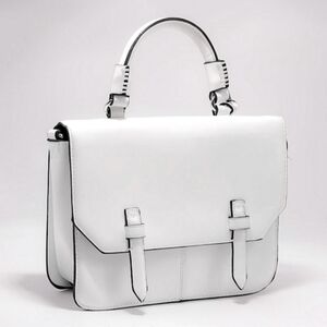 Topshop White Structured Top Handle Crossbody Bag